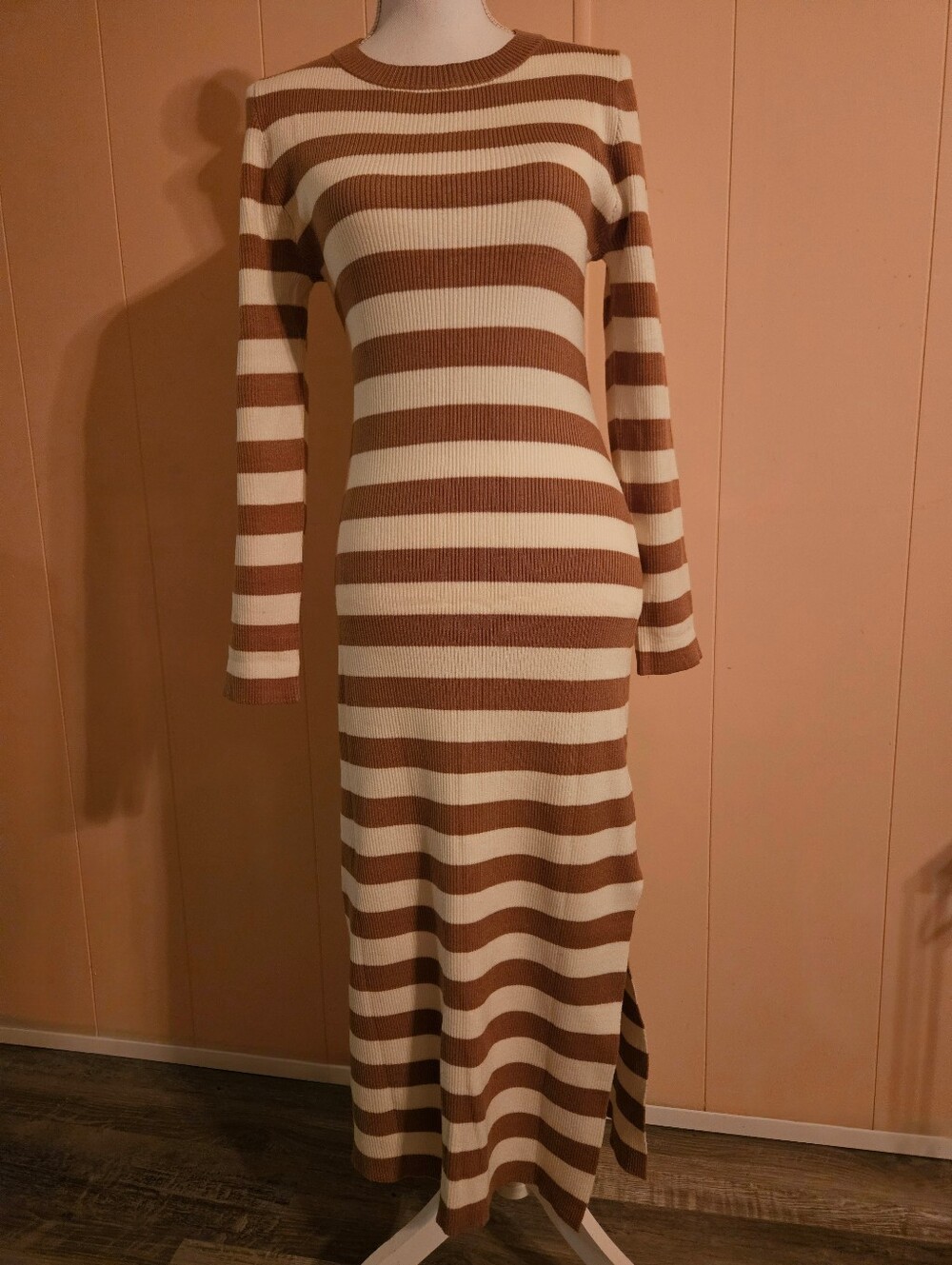 Unity Striped Bodycon Sweater Dress